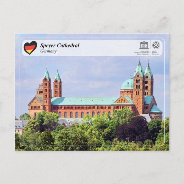 UNESCO WHS - Speyer-Kathedrale Postkarte (Vorderseite)
