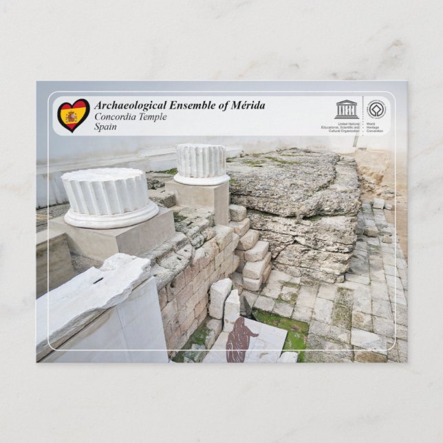 UNESCO WHS - Tempel der Concordia Postkarte (Vorderseite)