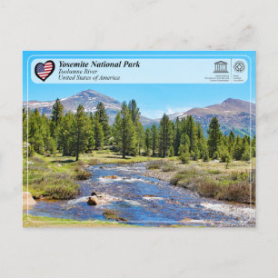 UNESCO WHS - Yosemite NP - Tuolumne River Postcard Postkarte