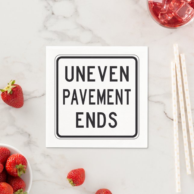 Uneven Pavement Ends Paper Napkins Serviette (Von Creator hochgeladen)