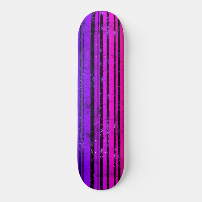Uneven Rainbow Stripes RUD Skateboard (Vorderseite)