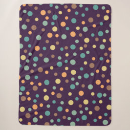 Uneven Scattered Polka Dot Vector Nahtloses Muster Sherpadecke