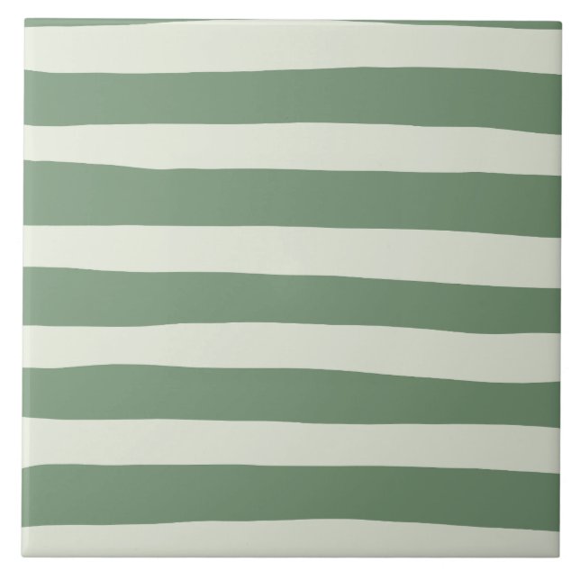 Uneven Streifen - grün Fliese (Vorderseite)