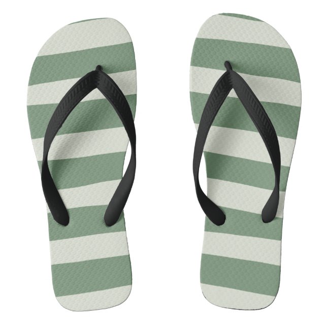 Uneven Streifen - grün Flip Flops (Fußbett)