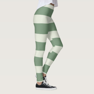Uneven Streifen - grün Leggings