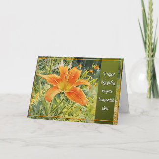 Unexpected Loss - Sympathy Card Karte