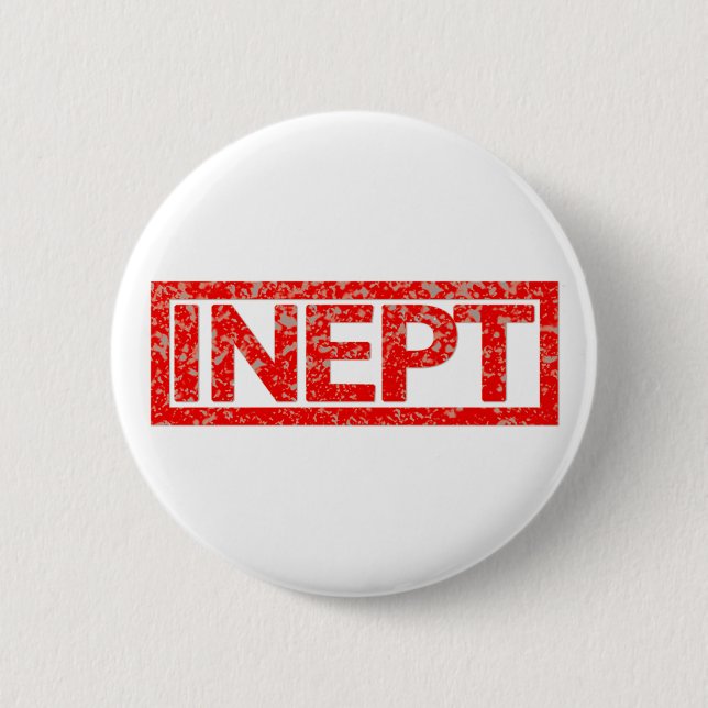 Unfähige Briefmarke Button (Vorderseite)