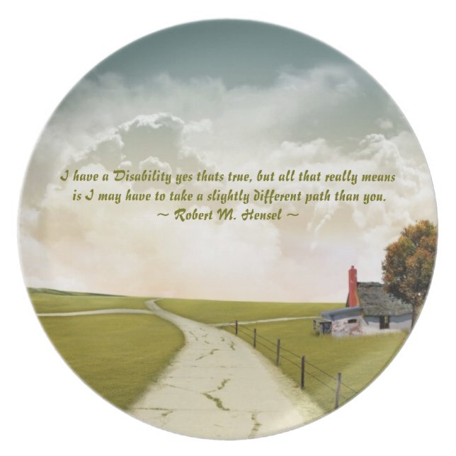 Unfähigkeits-Bewusstseins-Platte Teller (Vorderseite)