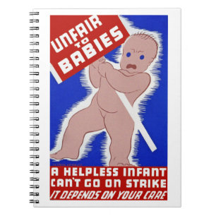 Unfair gegenüber Babys Notizblock