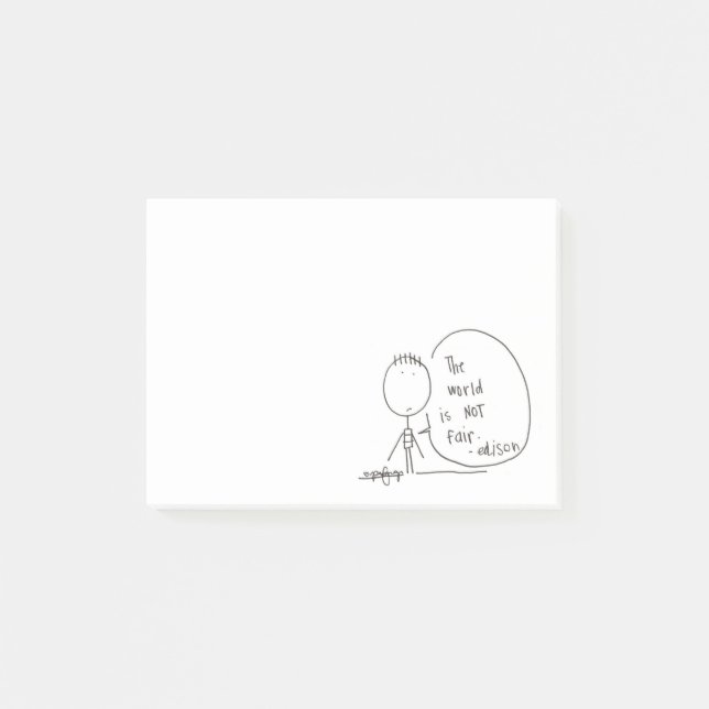 Unfairer Notizblock (Vorderseite)