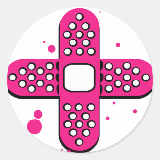 Unfallrisiko | Pflaster | Version 2 Runder Aufkleber