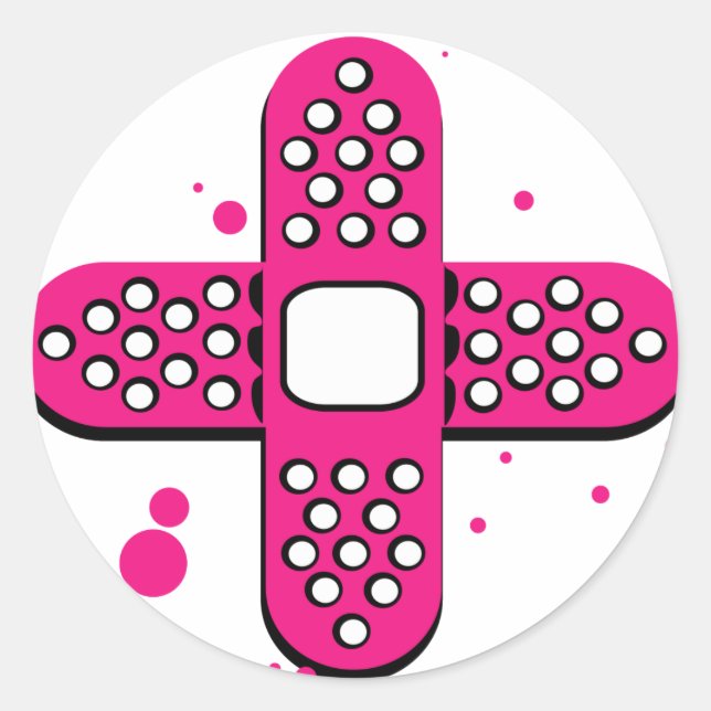 Unfallrisiko | Pflaster | Version 2 Runder Aufkleber (Vorderseite)