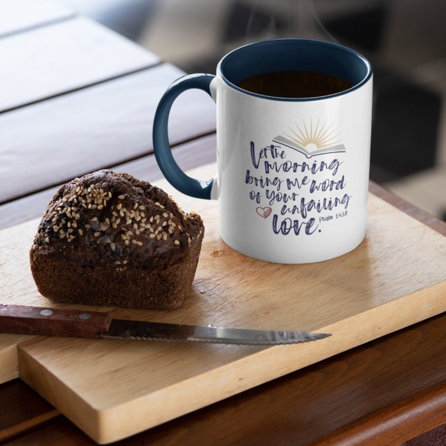 UNFEHLERHAFTE LIEBE Psalm Bible Scripture Navy Kaf Tasse (Von Creator hochgeladen)