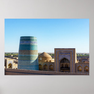 Unfertiger Kalta Minor-Minarett - Khiva, Usbekista Poster