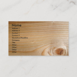 Unfertiges Holz Visitenkarte
