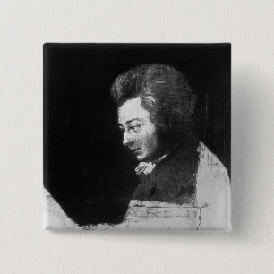 Unfertiges Porträt von Wolfgang Amadeus Mozart Button