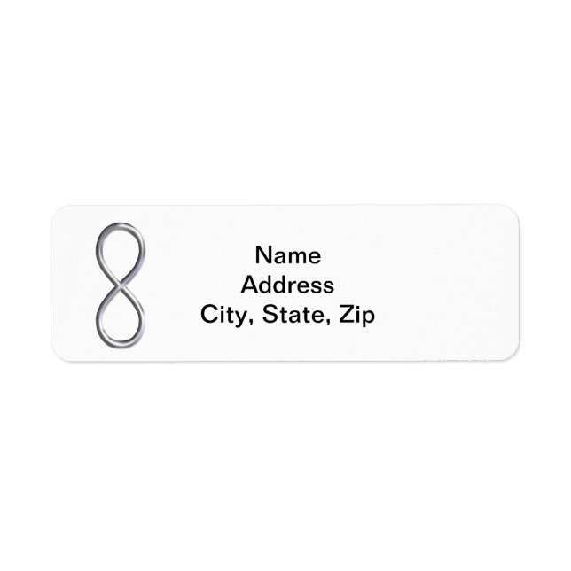 Unfinity White Wedding Address Labels (Vorne)