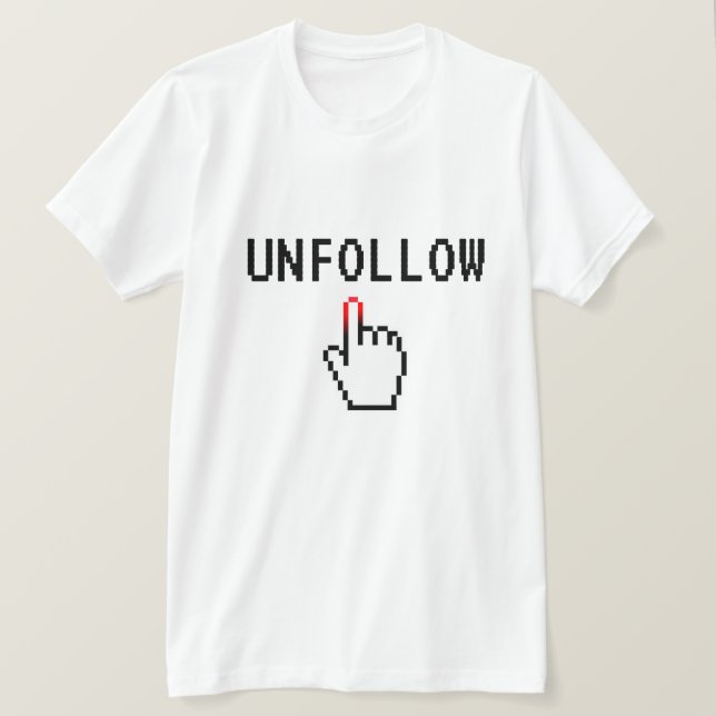 Unfolgen Sie lustige Social Media ins Shirt für Ei (Design vorne)