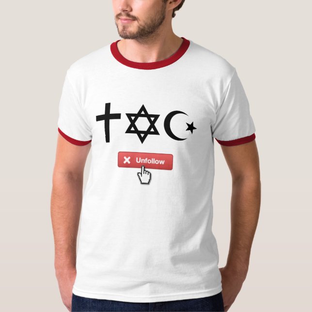 Unfollow Religion T-Shirt (Vorderseite)