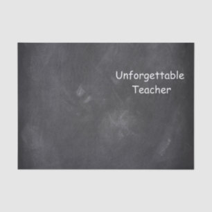 Unforgettable Teacher Chalkboard Design Gift Idea Seidenpapier