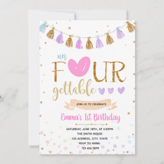 unFOURgettable Einladung zum Geburtstag