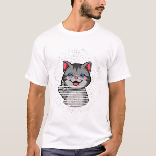 Unfreundliche Katze Mittelfinger Miauen bedeutet N T-Shirt