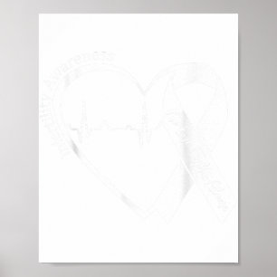 Unfruchtbarkeitsbewusstsein Herz Orange Ribbon Ivf Poster
