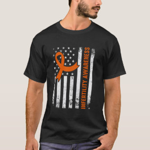 Unfruchtbarkeitsbewusstsein Herz Orange Ribbon IVF T-Shirt