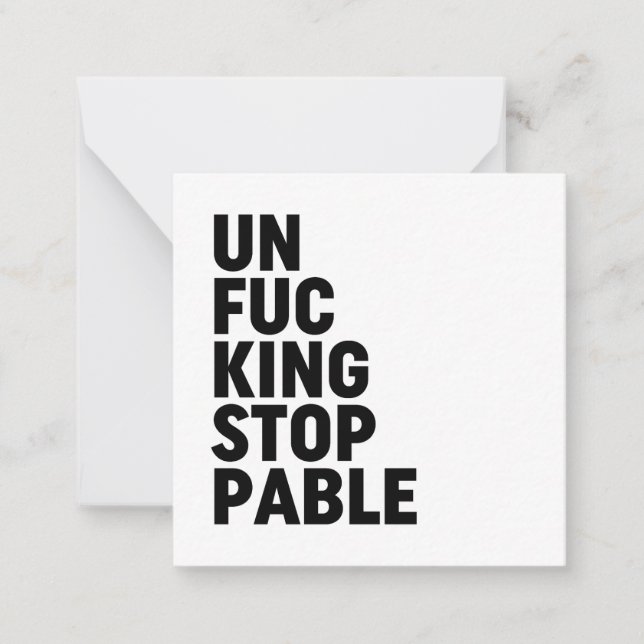 Unfu*kingstopp Mitteilungskarte (Vorderseite)