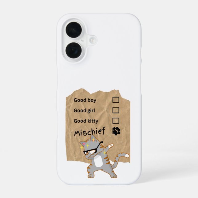 Unfug Katzen iPhone 16 Hülle (Rückseite)