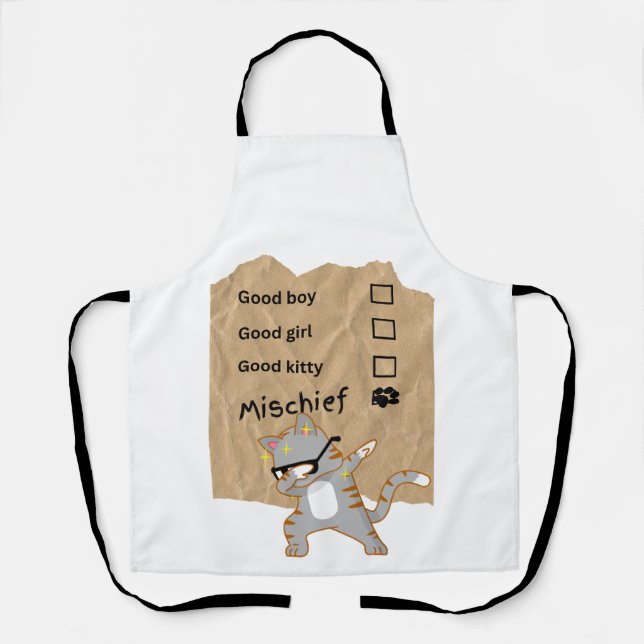 Unfug Katzen Schürze (Vorderseite)