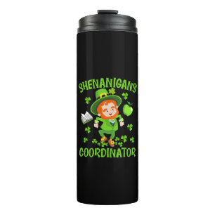 Unfug-Koordinator Lustiger Lehrer St. Patrick's Thermosbecher