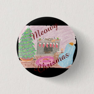 Unfug Miezekatze-mas (chrismas) Button