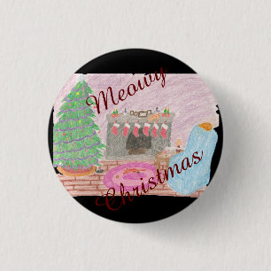 Unfug Miezekatze-mas (Weihnachten) Button