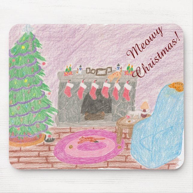 Unfug Miezekatze-mas (Weihnachten) Mousepad (Vorne)