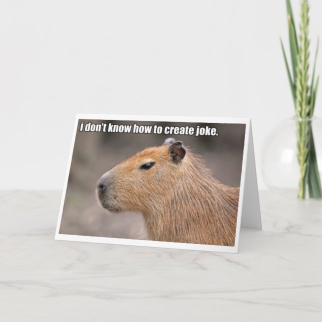 Unfunny Capybaragrußkarte Karte (Vorderseite)