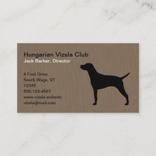 Ungar Vizsla HundeSilhouette Visitenkarte