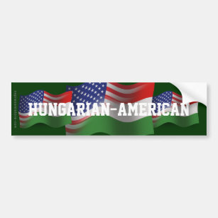 Ungarisch-Amerikanische wellenartig bewegende Autoaufkleber