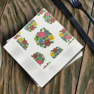 Ungarisch Floral - Kalocsai-Motive Serviette