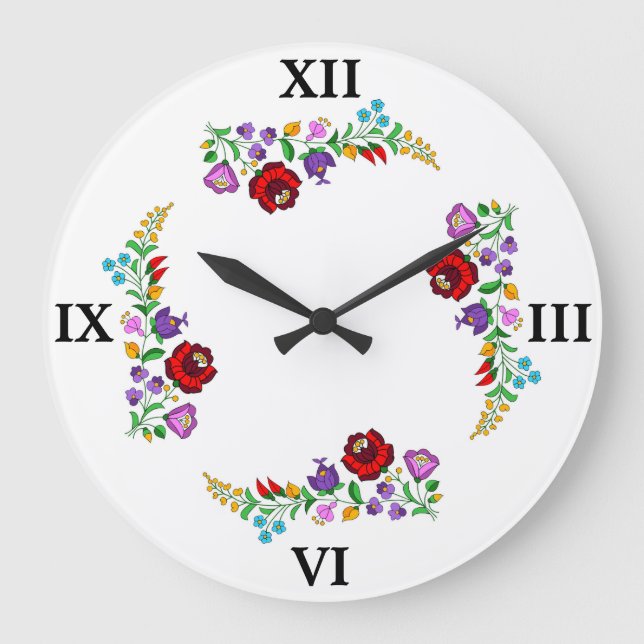 Ungarisch Kalocsa Große Wanduhr (Vorderseite)