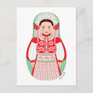 Ungarisch Kalotaszeg Matryoshka Postkarte