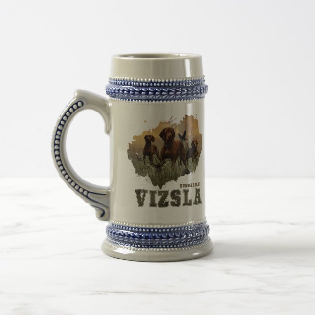 Ungarisch Vizsla Art Bierglas (Links)