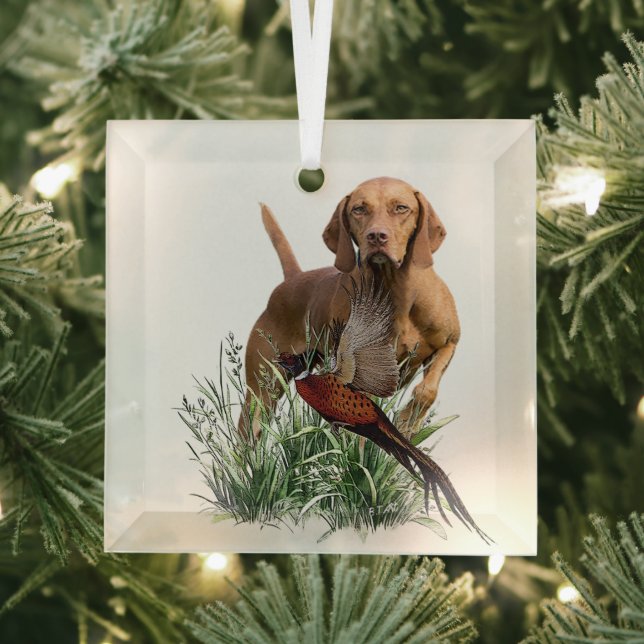 Ungarisch Vizsla Art Ornament Aus Glas (Insitu)