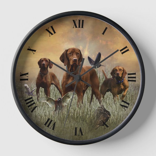 Ungarisch Vizsla Art Uhr (Vorderseite)