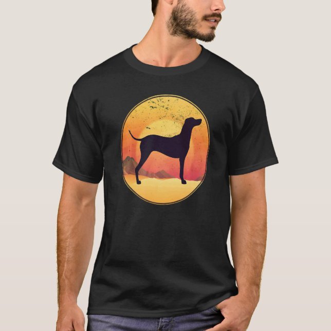 Ungarisch Vizsla Dog Retro 8 T-Shirt (Vorderseite)