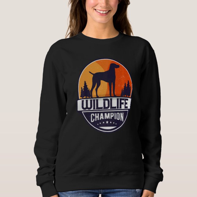 Ungarisch Vizsla Dog Retro Sweatshirt (Vorderseite)