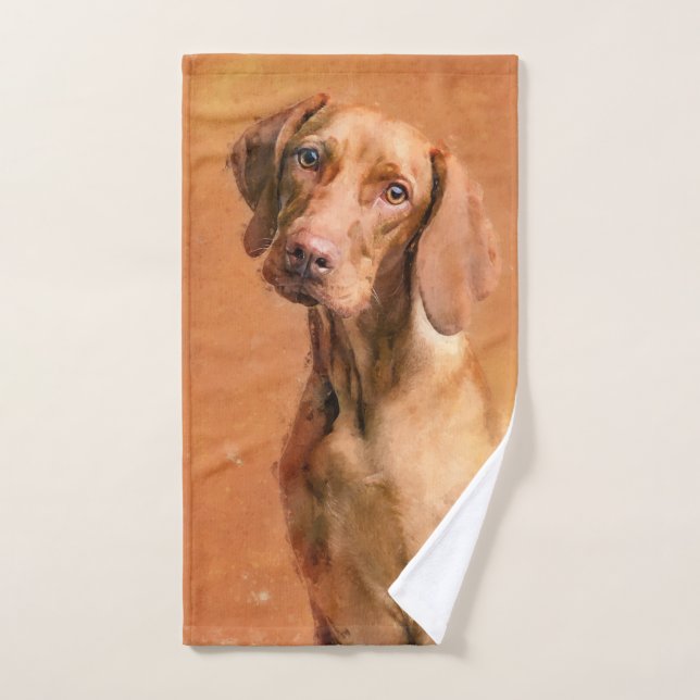 Ungarisch Vizsla Hund Kunstmalerei Handtuch (Handtuch)