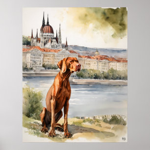 Ungarisch Vizsla - Hundekunst drucken Poster
