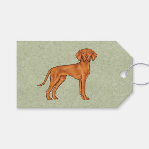 Ungarisch Vizsla Niedlich Cartoon Pointer Dog Gree Geschenkanhänger