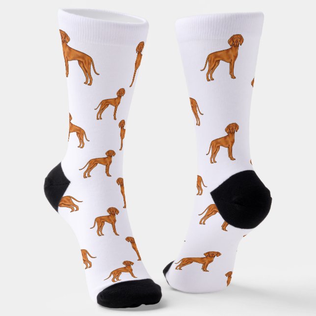 Ungarisch Vizsla Niedlich Cartoon Pointer Dog Must Socken (Gewinkelt)